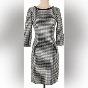 XL Lauren Ralph Lauren Large Dress Houndstooth White Black